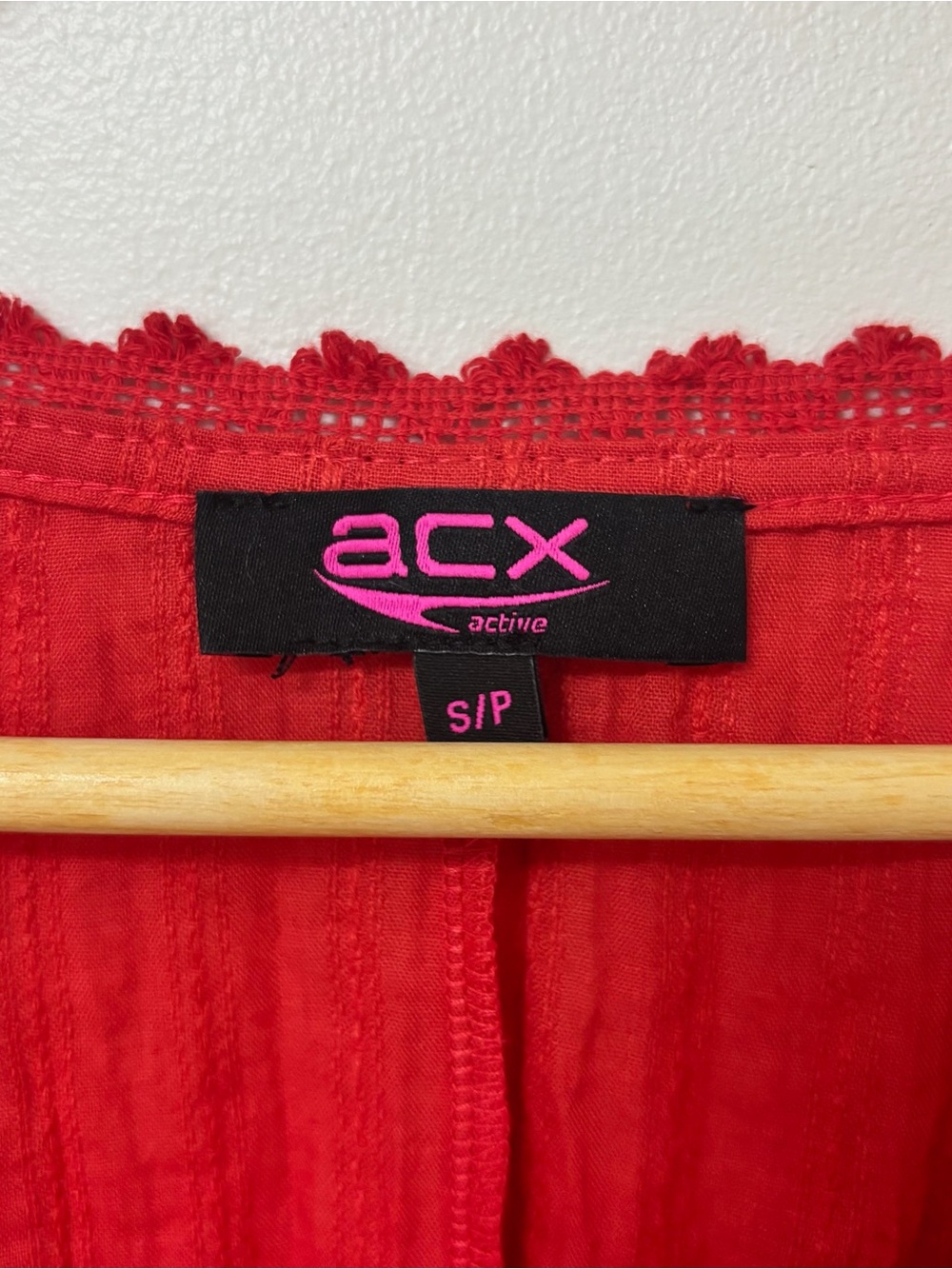 ACX Active Red V-Neck swim coverup size small - Picture 3 of 4